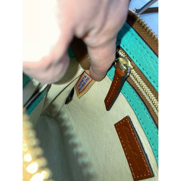 DOONEY & BOURKE SMALL MINT PEBBLED LEATHER CROSSBODY BAG - Picture 14 of 16